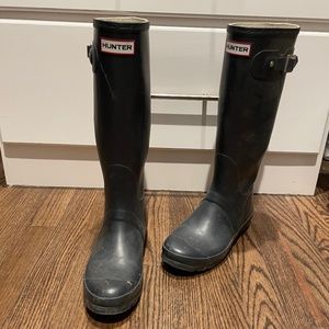 Navy Hunter Rain Boots Size 7